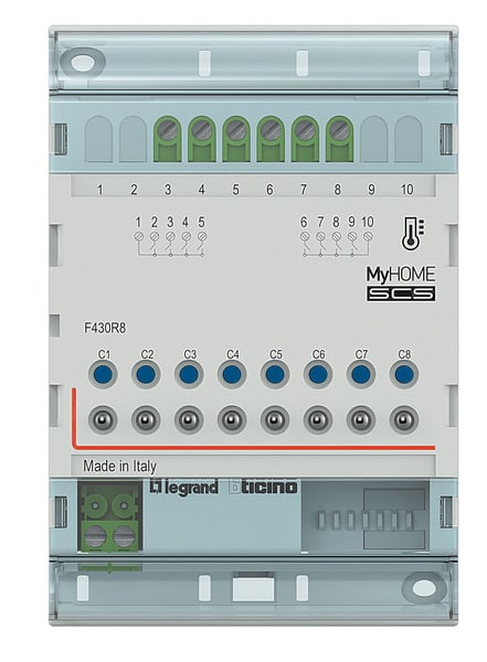 Bticino - MH - Actuator 8 uitgangen voor klilmaatregeling - F430R8-E⚡shock