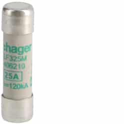 Hager - Industriële smeltpatroon 10x38 aM 25A - LF325M-E⚡shock