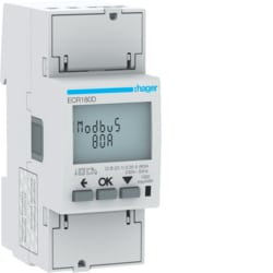 Hager - Teller monofasig P+N, rechtstreeks 80A 2M MODBUS MID - ECR180D-E⚡shock