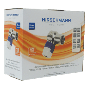 Hirschmann - Haakse push on quick F-connector QFA 5 - 695020501-E⚡shock