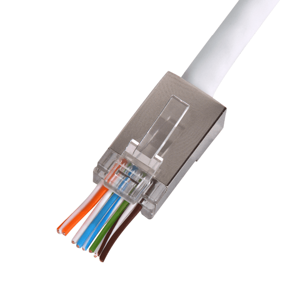 Hirschmann - QCRJ45 CAT6 FTP 10, Quick connect U/FTP CAT6 dataconnector RJ45 met witte thule - 695020732-E⚡shock