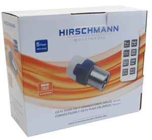 Hirschmann - Rechte push on quick F connector QFC 5 - 695020532-E⚡shock