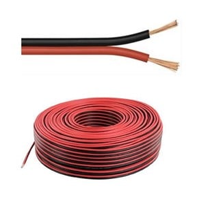 KABEL - Luidsprekerkabel - Eca 2 x 0,75 mm² rood/zwart ( R100 ) - LS2X075-E⚡shock