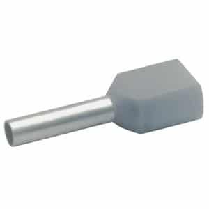 KLAUKE - Geisoleerde dubbele adereindhuls 2x0,75 grijs L=8mm - 870/8-E⚡shock