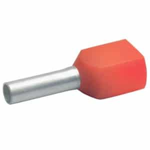 KLAUKE - Geisoleerde dubbele aderenhuls 2x10 rood L=14mm - 876/14-E⚡shock