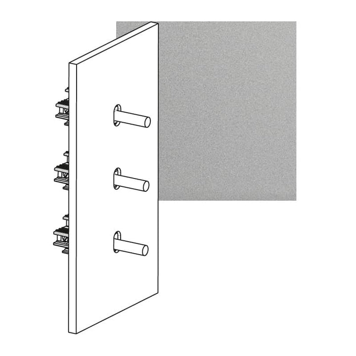 Legrand - ART 3x wissel vert. 10A - épure Satijn staal - AR67506-E⚡shock