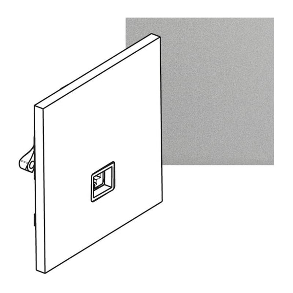 Legrand - ART ctdoos RJ45 FTP cat 6 épure Satijn staal - AR67525-E⚡shock