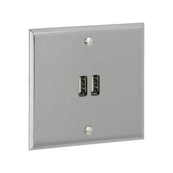 Legrand - ART dubbele oplader USB mémoire Geborsteld staal - AR67122-E⚡shock