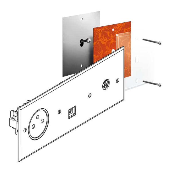 Legrand - ART Stopcontact 2P+A +TV +RJ45 FTP mémoire Kristal - AR67037-E⚡shock