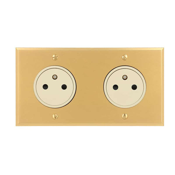 Legrand - ART Stopcontact 2x2P+A vlak 16A - mémoire Geborsteld goud - AR67232-E⚡shock