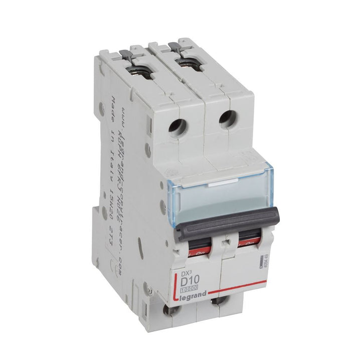 legrand - Autom. DX³ 10000A/16kA 2P D10 230/400V - 2 modules - 409449-E⚡shock