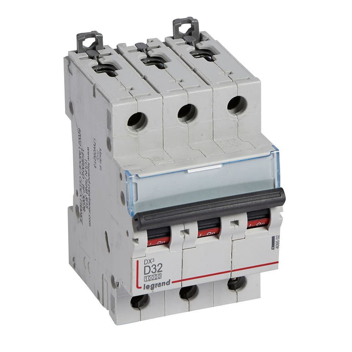 legrand - Autom. DX³ 10000A/16kA 3P D32 400V - 3 modules - 409502-E⚡shock