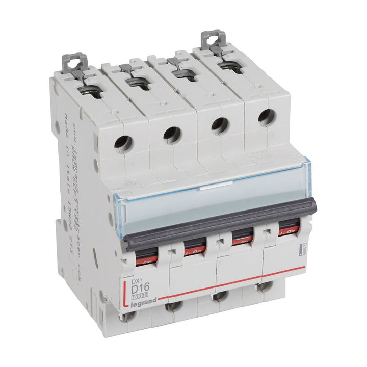 legrand - Autom. DX³ 10000A/16kA 4P D16 400V - 4 modules - 409533-E⚡shock