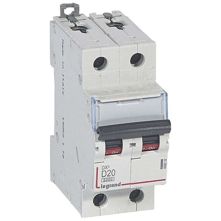 legrand - Autom. DX³ 6000A/10kA 2P D20 400V 2 modules - 408032-E⚡shock