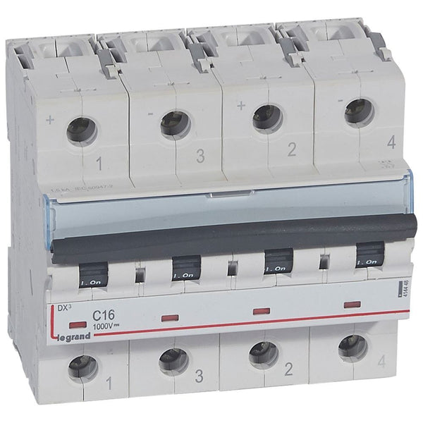 legrand - Automaat 1000Vdc - 16A 2 poles - 4 modules - 414448-E⚡shock