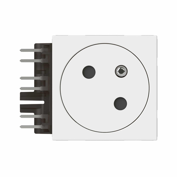 Legrand - Mos.Link Stopcontact 2P+A vlak+acc 45°-2 mod wit - 077155L-E⚡shock