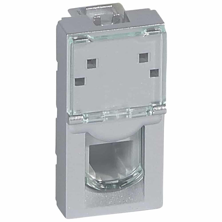 Legrand - Mosaic contactdoos RJ11 alu - 079231-E⚡shock