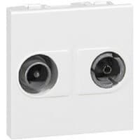 Legrand - Mosaic ctdoos TV/FM v/doorvoer 2 mod. Wit - 078787-E⚡shock