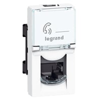 Legrand - Mosaic stopcontact RJ45 CAT5E ftp 1 module wit - 076552-E⚡shock