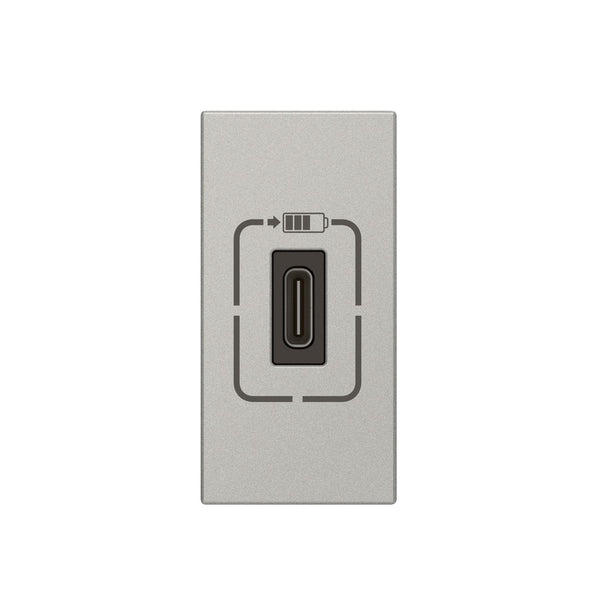 Legrand - Mosaic USB lader C-1.5A-7.5W 1 mod alu - 079389-E⚡shock