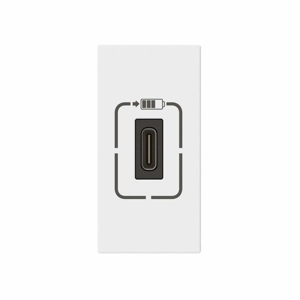 Legrand - Mosaic USB lader C-1.5A-7.5W 1 mod wit - 077589-E⚡shock