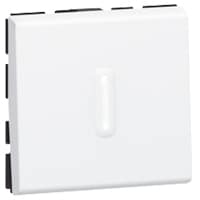 Legrand - Mosaic wisselschakelaar + verklikker 10A 250V 2 mod. Wit 10 stuks - 077012-E⚡shock