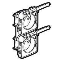 Legrand - PLEXO Stopcontact 2X2P+A VERT. 10/16A 250V SAMENSTELB. WIT - 069643-E⚡shock