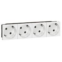 Legrand - Stopcontact 4x2P+T Schuko Mosaic multihouder - 077254-E⚡shock