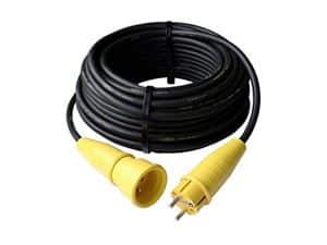 Luxya Cabling - Verlengsnoer Neopreen - 20 meter - 3G2,5 mm² - IP44 - Penaarde - Gele stekkers - V-04-25-20-GL-E⚡shock