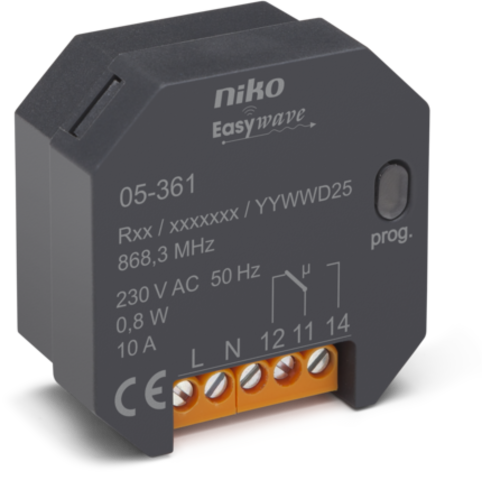 Niko - Rf Ontvanger Inbouw 1Kan - 05-361-E⚡shock