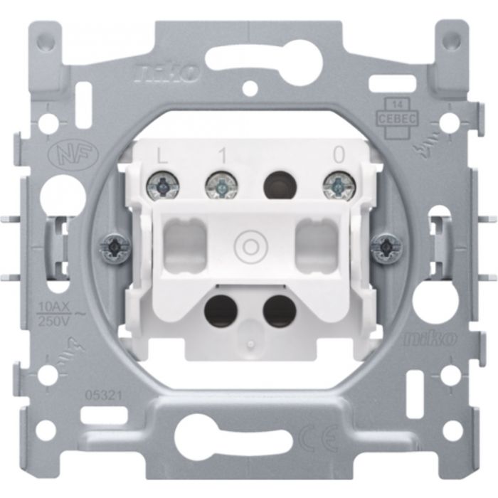 Niko - Sokkel Drukknop No.schroefklemmen - 170-00000-E⚡shock