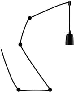 Segula - Pendant Lamp E27 Snake Porcelaine Black - 6 M With Plug - SG-50586-E⚡shock