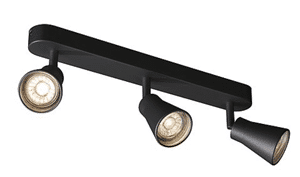 SLV LIGHTING - AVO CW Triple, indoor wand- en plafondopbouwlamp, QPAR51, zwart, max. 50W - 1000892-E⚡shock