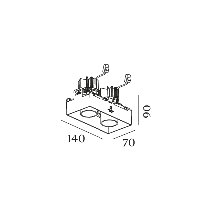 Wever & Ducré - SNEAK TRIMLESS 2.0 LED 2700K B 2X7/10W 350-500MA CRI 90 - 155251B3-E⚡shock