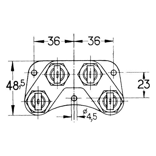 vynckier - KLEMMENSTEUN AL/CU 4X16MM2 ZONDER AARDKLEM + - 890705-E⚡shock